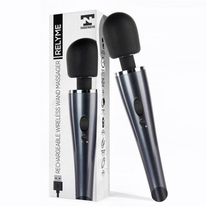 Vibrador de Mão Relyme USB Silicone Preto