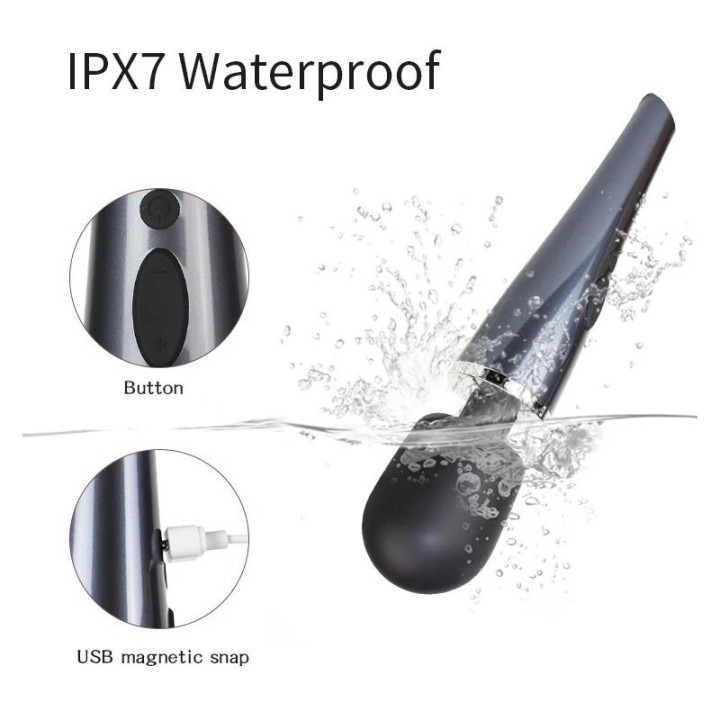 Vibrador de Mão Relyme USB Silicone Preto