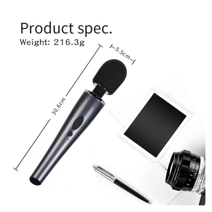 Vibrador de Mão Relyme USB Silicone Preto