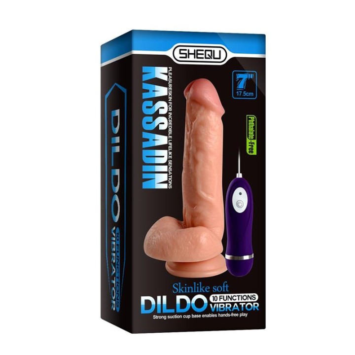 Vibrador Realista com Controlo Remoto Kassadin 17.5 cm