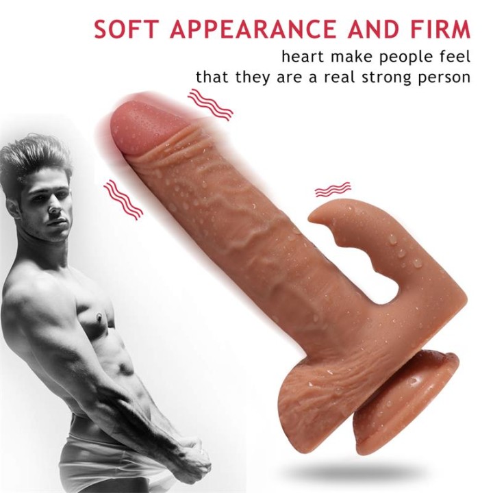 Austin Dildo com 10 Modos de Vibração e Estimulador de Clítoris