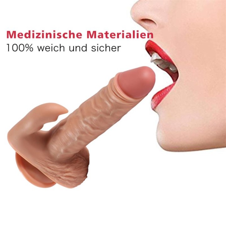 Austin Dildo com 10 Modos de Vibração e Estimulador de Clítoris