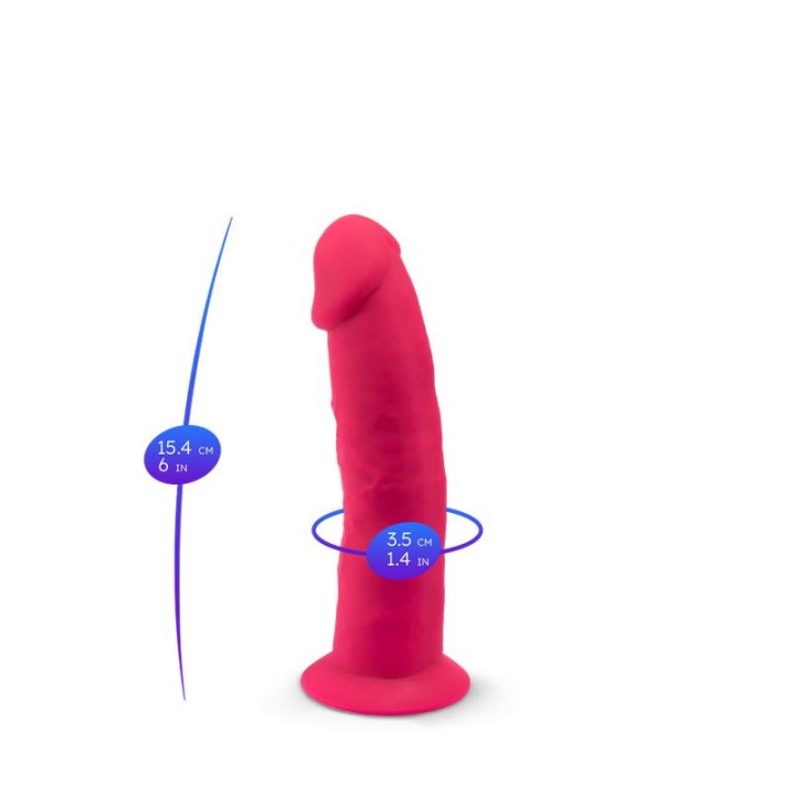 Dildo Dupla Densidade Mod. 2 - 6 Rosa