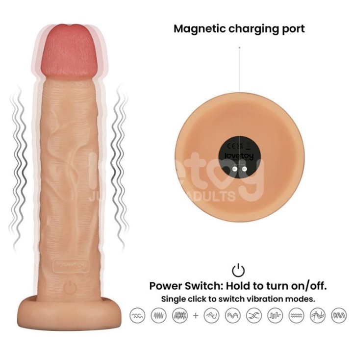 Power Basics Dildo com Vibração 10