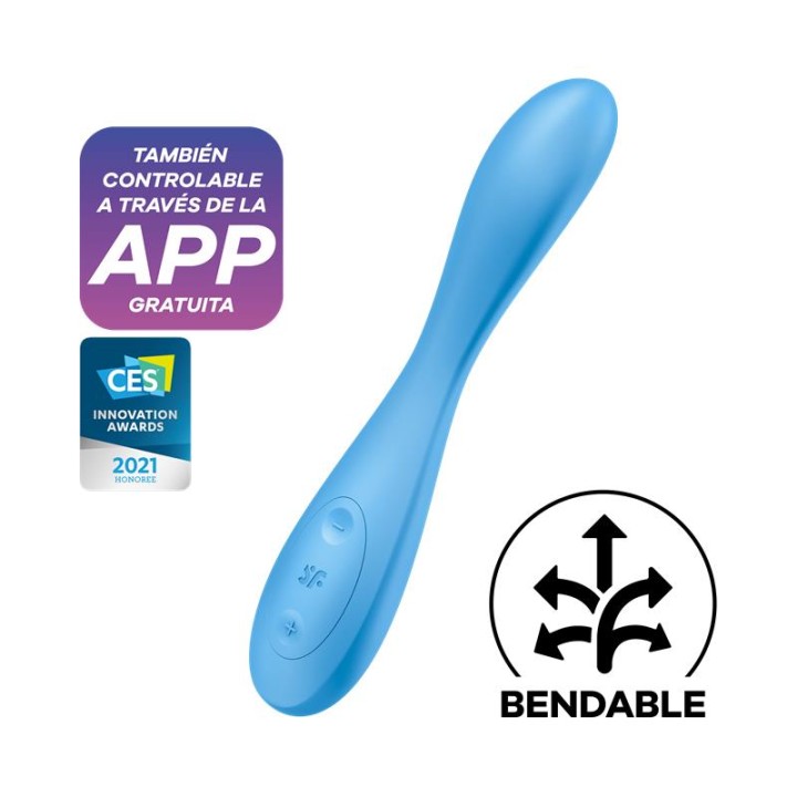 Vibrador G-Spot Flex 4 com APP Satisfyer Connect Azul