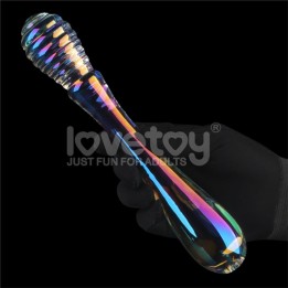 Dildo de Cristal que Brilha no Escuro Twilight Gleam Twin Pleasures