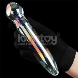 Dildo de Cristal que Brilha no Escuro Twilight Gleam Prism Glass