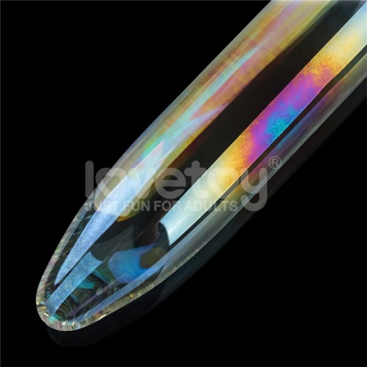 Dildo de Cristal que Brilha no Escuro Twilight Gleam Prism Glass