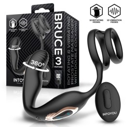 Bruce Massageador Prostático 360º e Duplo Anel com Vibração
