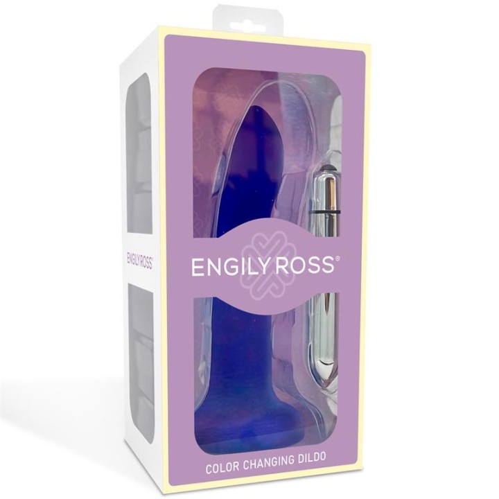 Dildo que Muda de Cor de Roxo para Rosa Tamanho S 14 cm