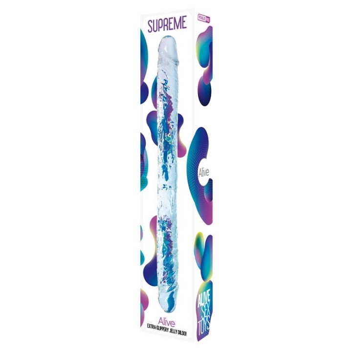 Dildo Duplo Supreme 38.5 cm Transparente