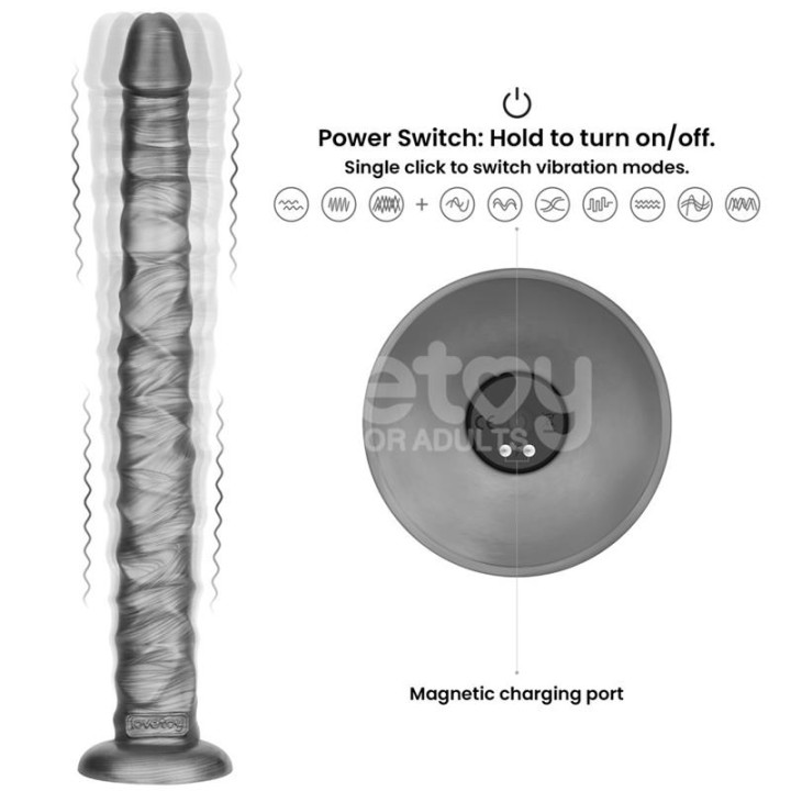Vibrax Slider Dildo Anal com Vibração King Size 16"