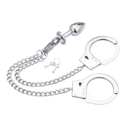Algemas de Metal com Corrente e Plug Anal
