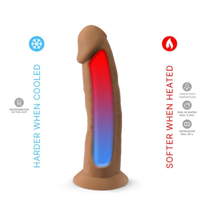 Dildo Dupla Densidade Mod. 2 - 7.5 Caramelo