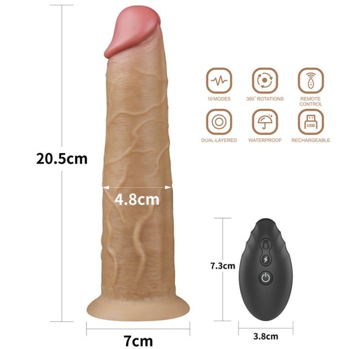 Vibrador de Dupla Camada com Rotação 8
