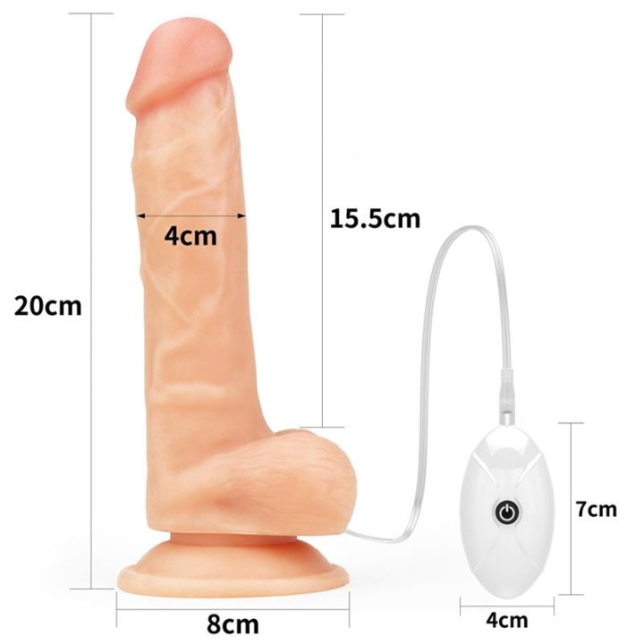 Arnés com Dildo Vibratório e Controlo Remoto 7.5