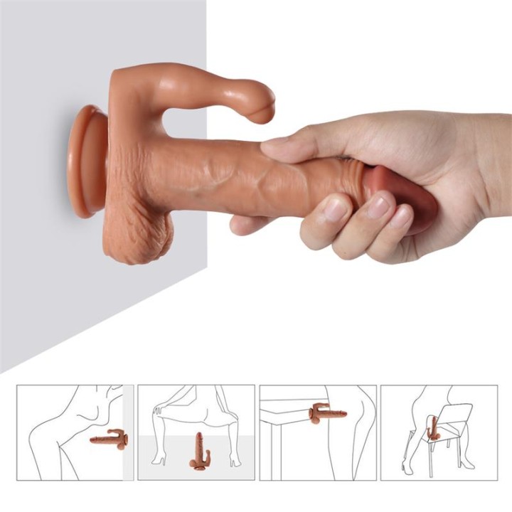 Brody Dildo com 20 Modos de Vibração e Estimulador de Clítoris