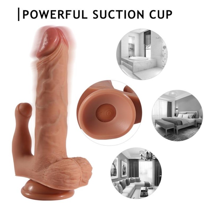 Brody Dildo com 20 Modos de Vibração e Estimulador de Clítoris