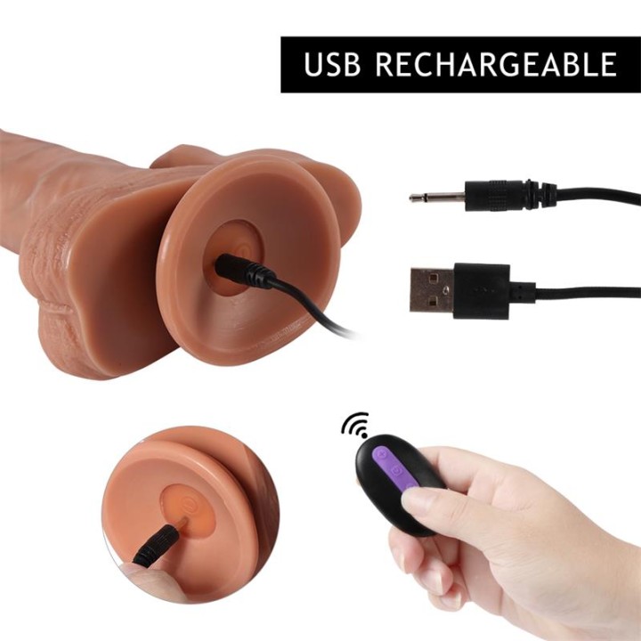Brody Dildo com 20 Modos de Vibração e Estimulador de Clítoris