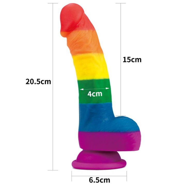 Dildo Prider 8 Silicone Líquido LGBT