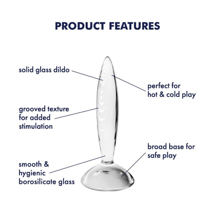 Plug Anal Sparkling Crystal Quente e Frio Transparente