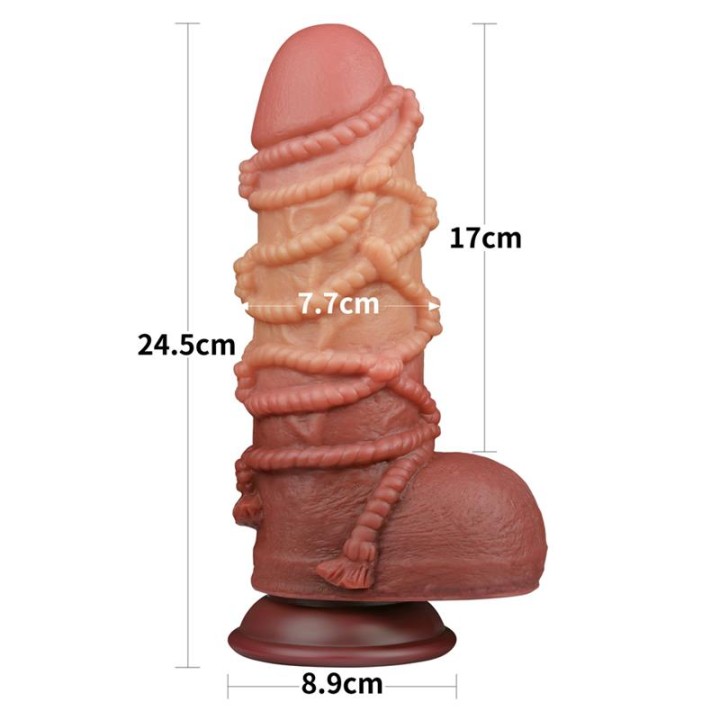 Dildo Dupla Camada Tamanho King Nature 24.5 cm