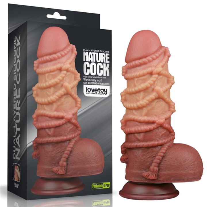 Dildo Dupla Camada Tamanho King Nature 24.5 cm