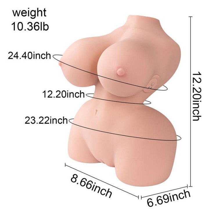 Mini Torso Delilah com Vibração 4.7 kg