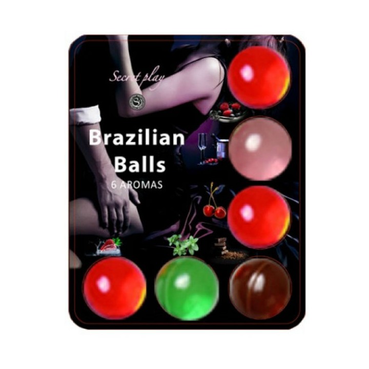 SECRETPLAY - BRAZILLIAN BALLS LUBRICANT HOT BALLS 6 UNITS
