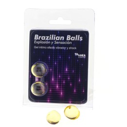 TALOKA - 2 BRAZILIAN BALLS VIBRATING & SHOCK EFFECT EXCITING GEL