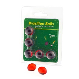TALOKA - 5 BRAZILIAN BALLS STRAWBERRIES & CHAMPAGNE INTIMATE GEL
