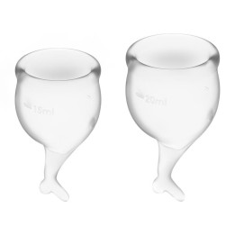 Copas Menstruais Feel Secure Transparent Pack de 2