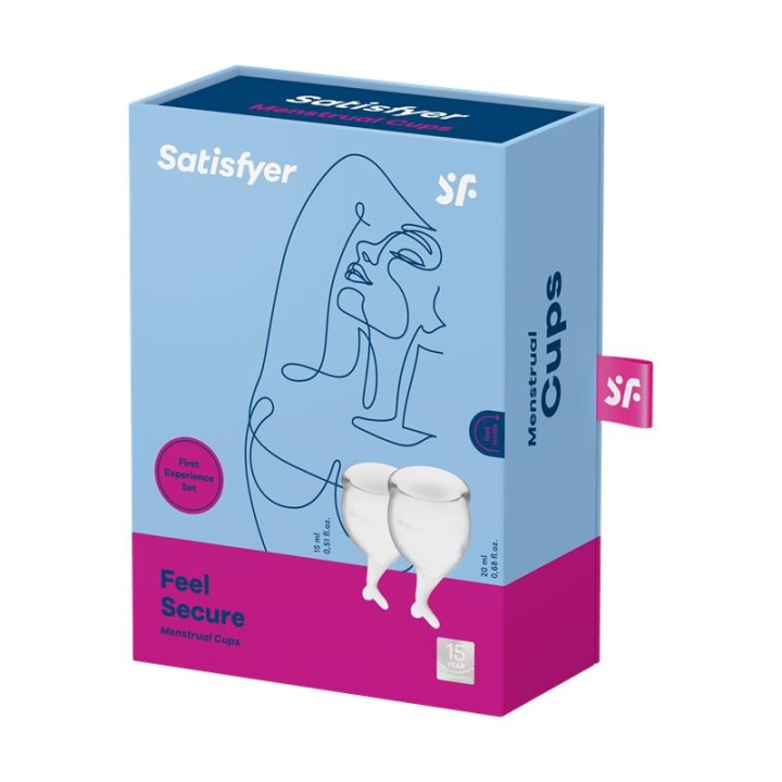Copas Menstruais Feel Secure Transparent Pack de 2
