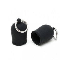 Sucção para Mamilos com Anéis em Silicone Preto