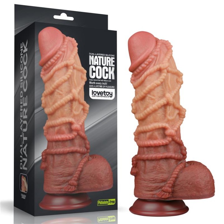 Dildo Dupla Camada Tamanho King Nature 27 cm