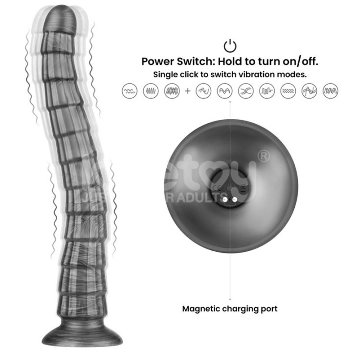 Vibrax Slider Dildo Anal com Vibração King Size 14.5"