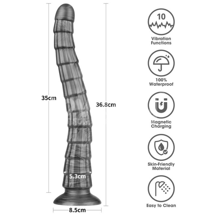 Vibrax Slider Dildo Anal com Vibração King Size 14.5"