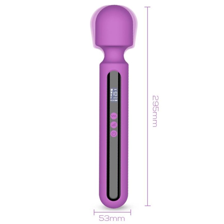 Aura Massageador com Ecrã Digital, Tamanho Grande e Potente 29.5 cm