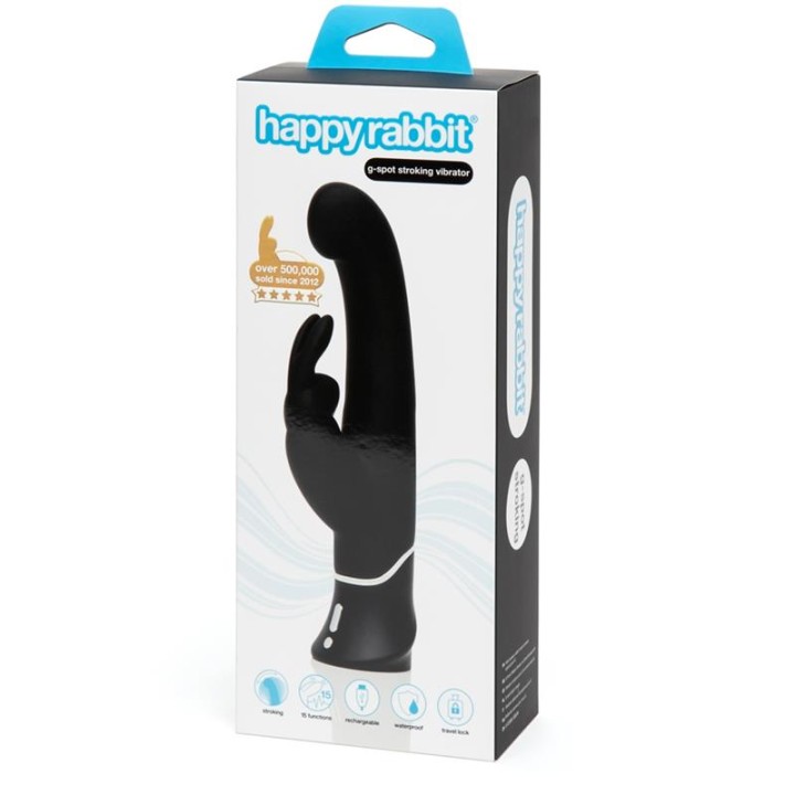 Vibrador G-Spot Stroker Coelho Preto