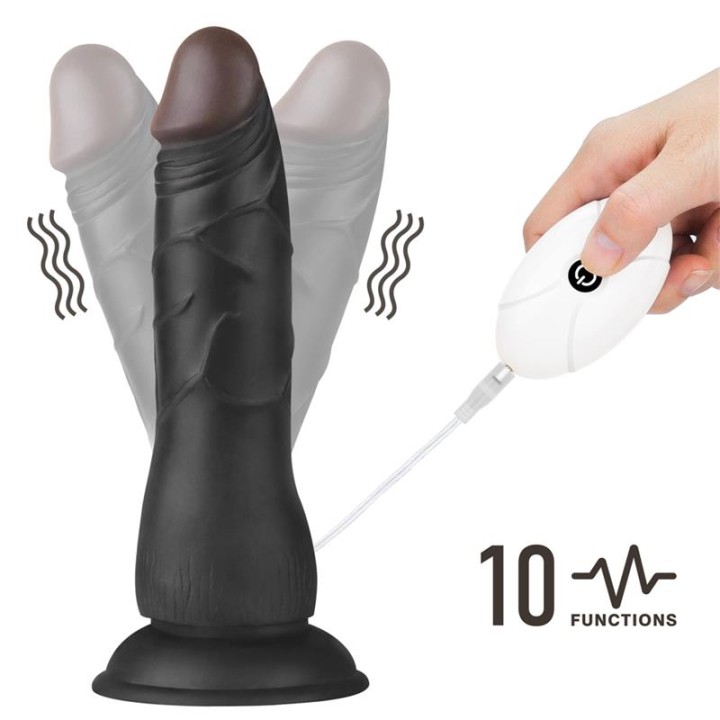Arnés Ajustável com Dildo 10 Vibrações 7.5"