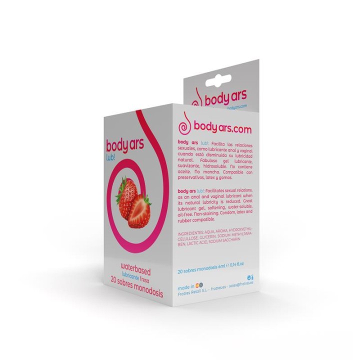 Monodoses Gel Lubrificante Base Água Morango Ácido 20 x 4 ml