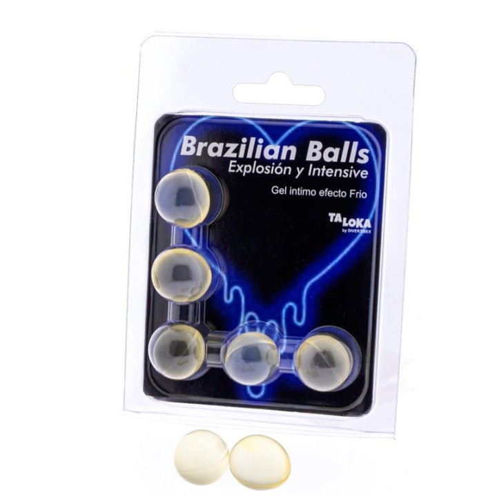 TALOKA - 5 BRAZILIAN BALLS COLD & VIBRATION EFFECT EXCITING GEL