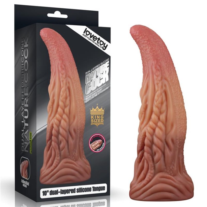 Dildo Língua 10 Dupla Camada