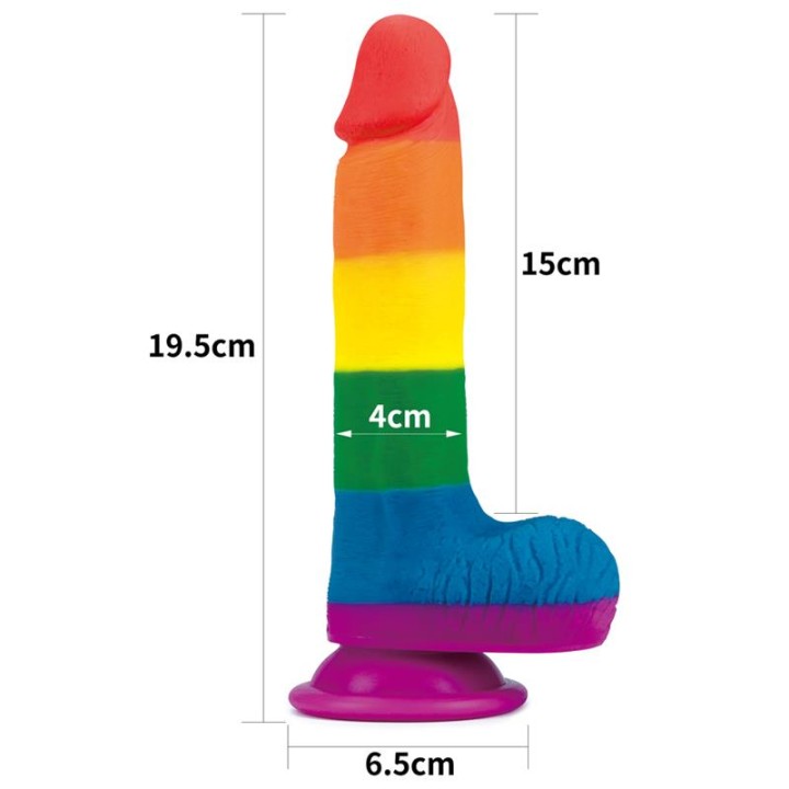 Dildo Prider 7.5 Silicone Líquido LGBT