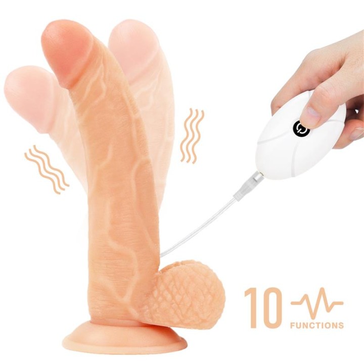 Arnés com Dildo Vibratório e Controlo Remoto 8.5