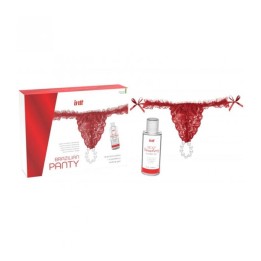 INTT RELEASES - BRAZILIAN RED PANTY WITH PEARLS AND LUBRICATING GEL 50 ML