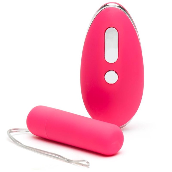 Cueca Vibratória Grande com Controlo Remoto USB Rosa