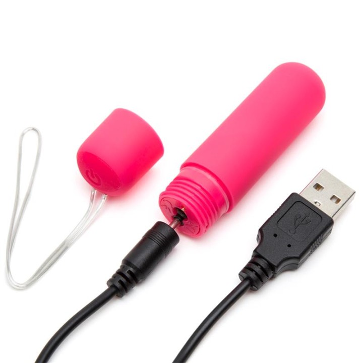 Cueca Vibratória Grande com Controlo Remoto USB Rosa