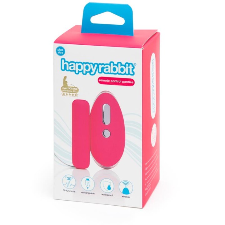Cueca Vibratória Grande com Controlo Remoto USB Rosa
