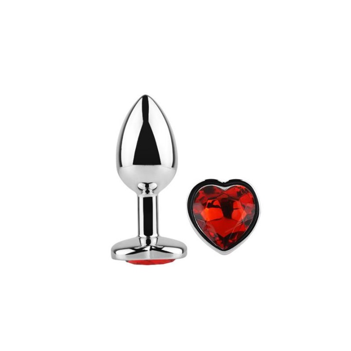Plug Anal Joya de Corazón Red Scarlet Tamanho S